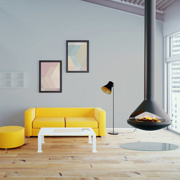 VITA Fireplaces AIDAN See-Thru | Suspended Fireplace