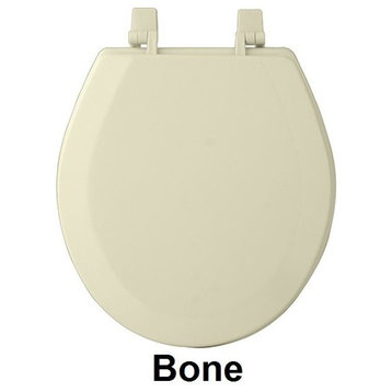 Hard Wood Standard Round Toilet Seat, Bone