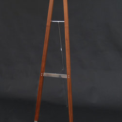 Contemporary Easel, Sapele and Aluminum - Artwork