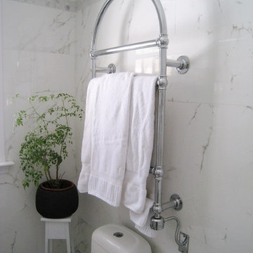 White marble bathroom, Vernon, CT