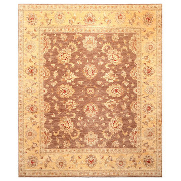 Brown Gold Color Persian Rug, 8'1"x9'11"