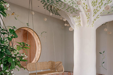 This is an example of a transitional landscaping in Mumbai.