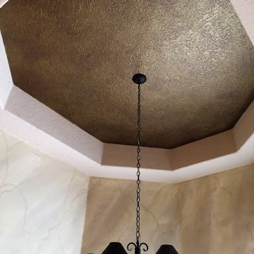 Faux Marble Walls & insets, Metallic faux insets