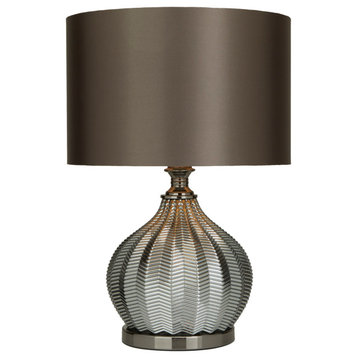 Transitional Silver Polyester Table Lamp 561073