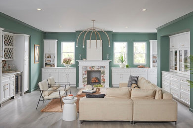 Example of a trendy living room design in Baltimore