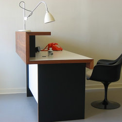 Reception Desk - Laminate & Walnut - Desks And Hutches
