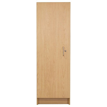 Tot Mate 1-Door Contemporary Composite Wood Tall Cabinet in Maple