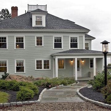 view of walkway to rear entry.