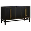 Avanity Mason 60 in. Vanity Only in Black with Gold Trim