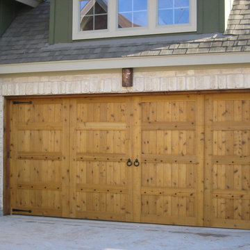 Real wood overhead garage doors
