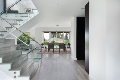 Example of a trendy entryway design in Vancouver