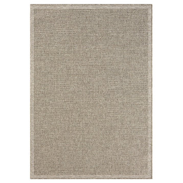 Paolo Modern Solid Brown Indoor Outdoor Area Rug, 2' x 3'