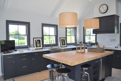 Inspiration for a coastal kitchen remodel in Boston