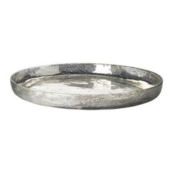 Vintage Silver Glass Tray - Serving Trays
