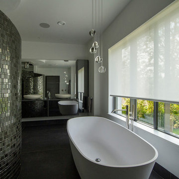 Bathroom Window Blinds - Hidden When Not Used
