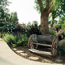 yard projects/wagon wheels/retainer walls