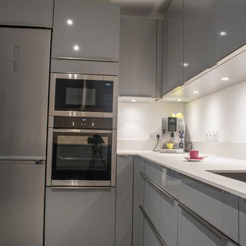 Cuisines grise et blanche