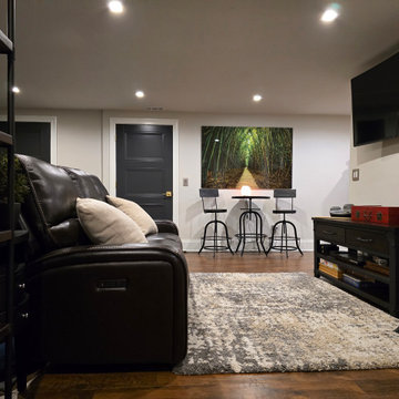 Full Basement renovation with exercise room, wine cellar, TV room and Sauna