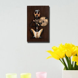 Iron Wood Tribal Hand Painted Black Wall Frame - Picture Frames