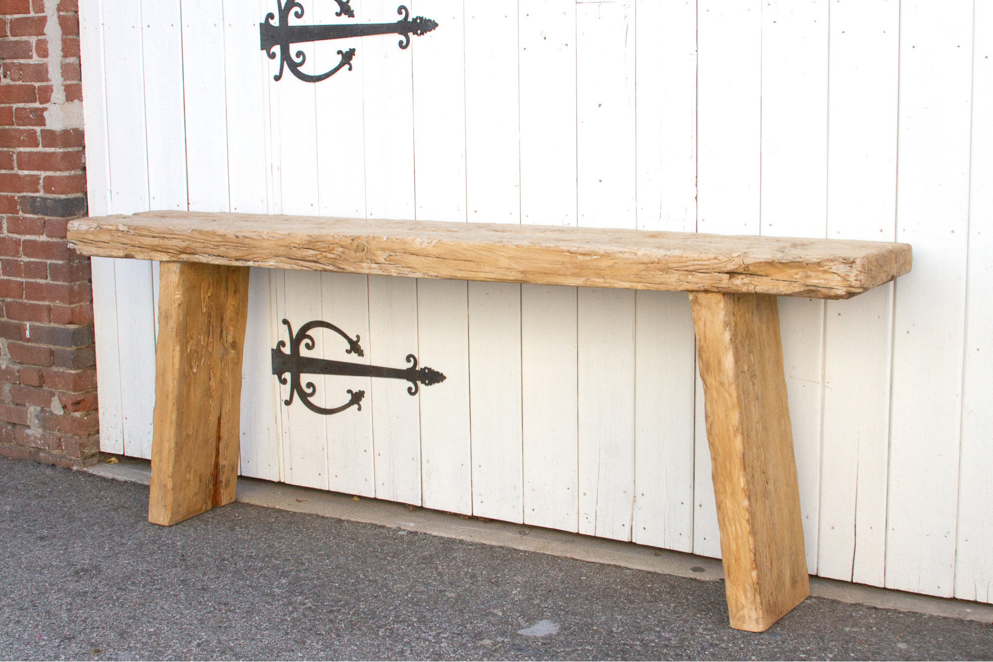 Rustic Beam Console Rustic Long Old Beam Console Table - Rustic - Console Tables - by De ...
