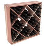 Wine Racks America - Solid Diamond Storage Cube, Redwood, Satin Finish - Elegant diamond bin style bottle openings make for simple loading of your favorite wines. This solid wooden wine cube is a perfect alternative to column-style racking kits. Double your storage capacity with back-to-back units without requiring more access area. We build this rack to our industry leading standards and your satisfaction is guaranteed.