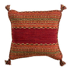 Trisha Global-Inspired Poly Filled Accent Pillow Dark Red 18"x18"x4"