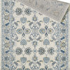 Abani Lennox Persian Inspired Area Rug, Ivory and Blue, 5'3"x7'6"
