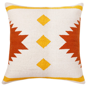 Southwestern Woven Geometric Throw Pillow, 20" x 20"