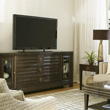 California Rustic Oak TV Entertainment Console