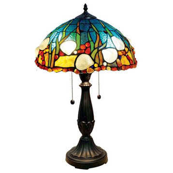Dale Tiffany TT19052 Cal Sea, 2 Light Table Lamp-24.5 In and 16"