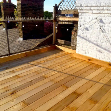 Rooftop wooden decking