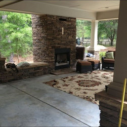 Cultured Stone Outdoor Fireplace - Outdoor Fireplaces