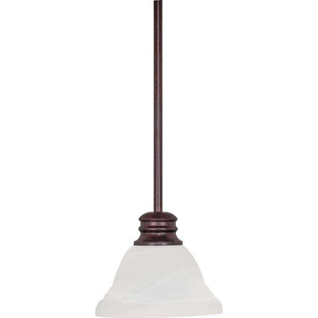 Nuvo Empire 1 Light 7" Mini Pendant with Hang Straight Canopy