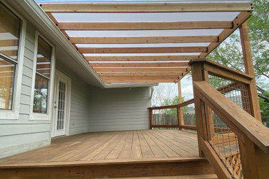 Completed Pergola Construction with Polycarbonate Panels:
