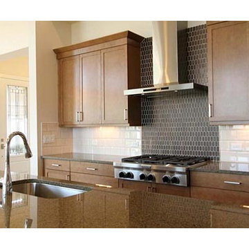 Ann Sacks Backsplash and Beveled Subway in Englewood, CO