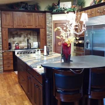 Rustic Cherry Kitchen By Wyoming Building Supply