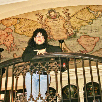 Old World Map Mural by Arlene Gold