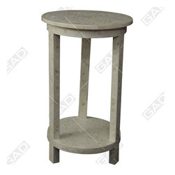 BONE INLAY ROUND STOOL - Furniture