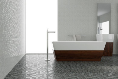 Design ideas for a modern bathroom in Miami.