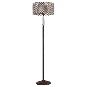 Garvan 16" 1-Light Bronze Finish Floor Lamp With Light Kit