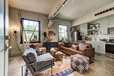 Family room - contemporary family room idea in Oklahoma City