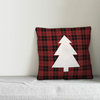 Plaid Christmas Tree 18"x18" Throw Pillow