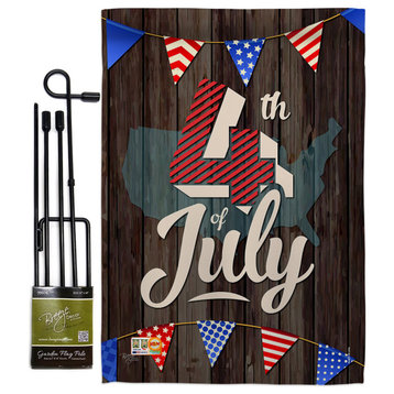 4th of July Americana Fourth of July Garden Flag Set