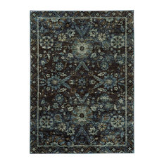 Oriental Weavers Andorra Traditional Rug, Navy, 3'3"x5'2"