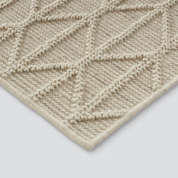 Odessa High/Low Wool Blend Rug, Oatmeal - Area Rugs