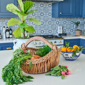 Kitchen Island Styling with Fresh Produce and Natural Textures