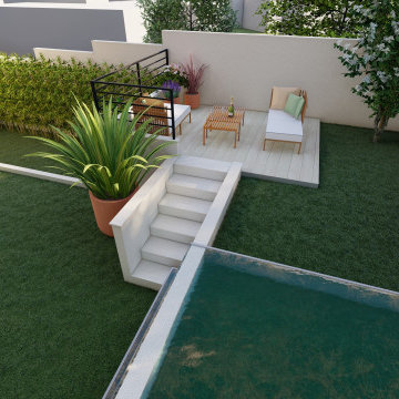 Création d'un jardin avec piscine
