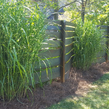 Curved Cor-Ten fence