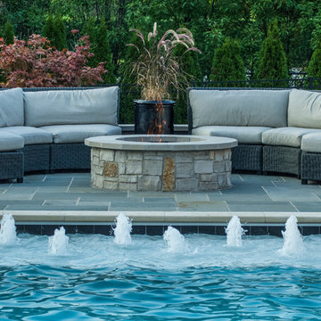 Highland Park,IL Swimming Pool, Separate Elevated Hot Tub, Sunshelf w/ Bubblers