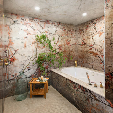 Modern Asian Inspired Primary Bathroom
